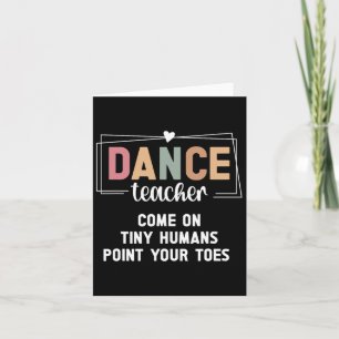 Carte Professeur de danse Pointez vos orteils Instructeu