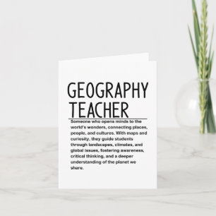 Carte Professeur de géographie