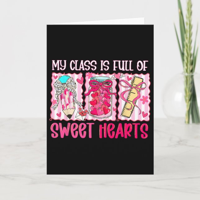 Carte Professeur de la Saint-Valentin Ma classe est plei (Devant)