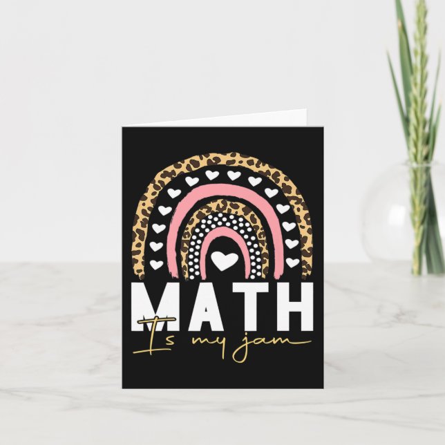 Carte Professeur de mathématiques - Math is My Jam Retou (Devant)