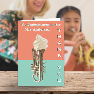 Carte Professeur de Musique Drôle Cornet de Glace Merci
