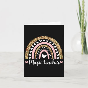 Carte Professeur De Musique Leopard Boho Rainbow 100 Jou