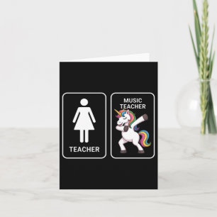 Carte Professeur de musique licorne drôle