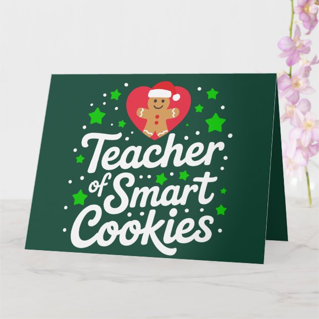 Carte Professeur de Noël de cookies intelligents Profess (Orchidée)