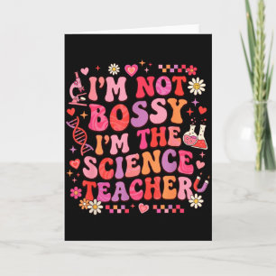 Carte Professeur de sciences Saint-Valentin Rétro Groovy