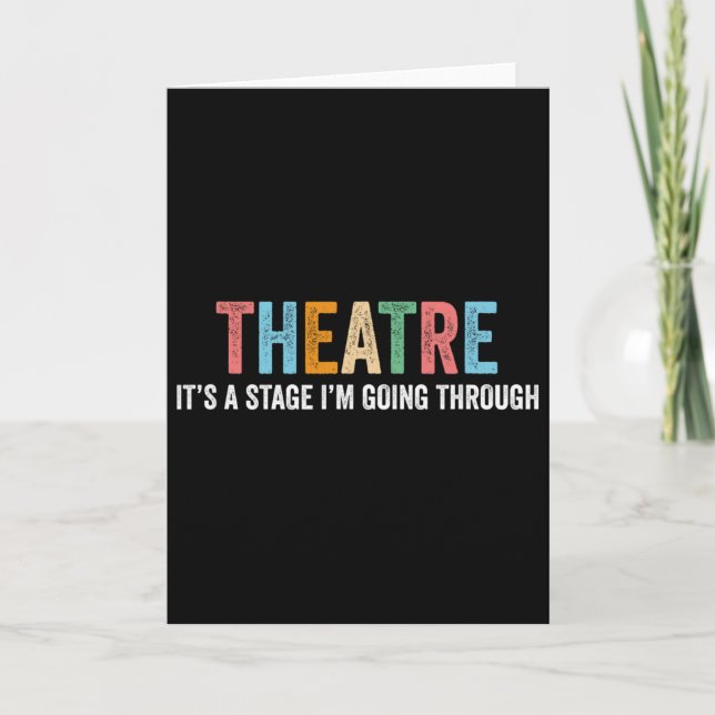 Carte Professeur de Théâtre Dramatique Comique Scène Piè (Devant)
