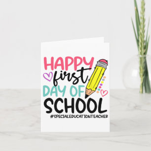 Carte Professeur D'Éducation Spéciale Heureux Premier Jo