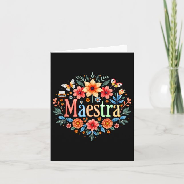 Carte Professeur d'espagnol mexicain Mexique Cinco De Ma (Devant)