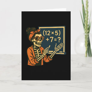 Carte Professeur Halloween Six Sept Mème 6 7 Squelette É