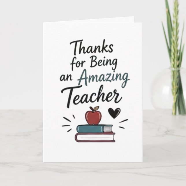 Carte Professeur incroyable merci  (Devant)