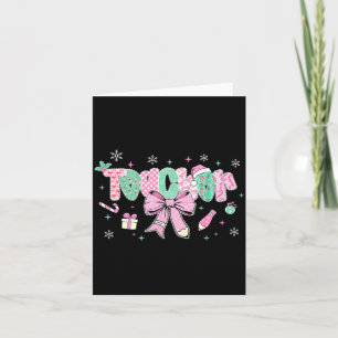 Carte Professeur Joyeux Noël Coquette Dentelle Nœud Fill