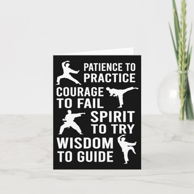 Carte Professeur Karate Étudiant Formation Pratique Kara (Devant)
