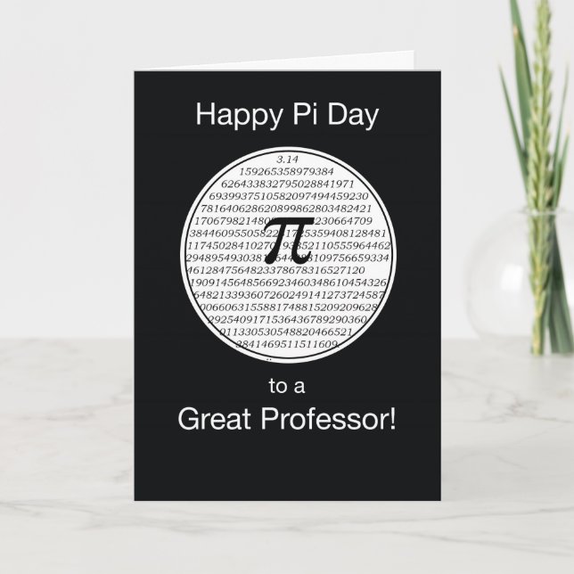 Carte Professeur Pi Day Circle (Devant)