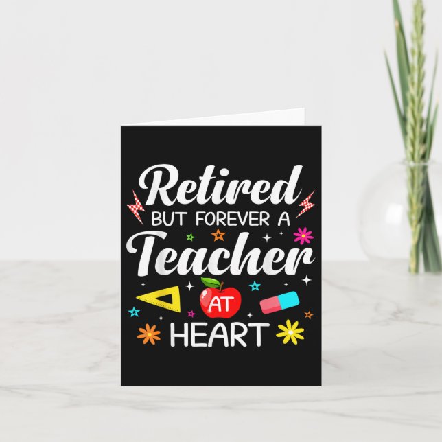 Carte Professeur Retraité À Heart Cute Professeur À La R (Devant)