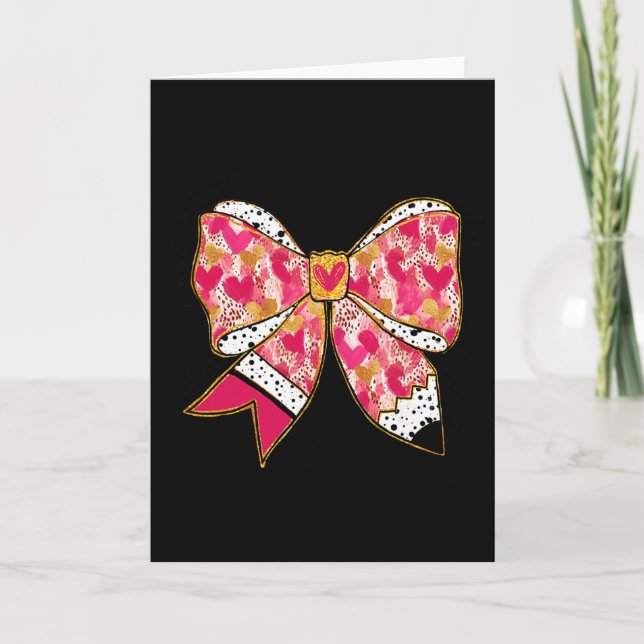 Carte Professeur Saint-Valentin Coquette Arc Crayon Prof (Devant)