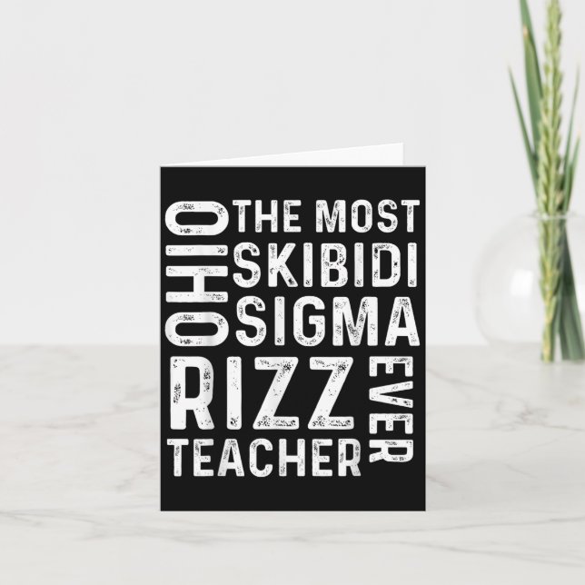 Carte Professeur Skibidi Sigma Rizz le plus drôle de tou (Devant)