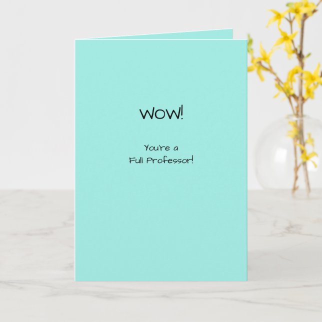 Carte Professeur titulaire Félicitations Promotion dans  (Fleur jaune)