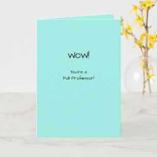 Carte Professeur titulaire Félicitations Promotion dans