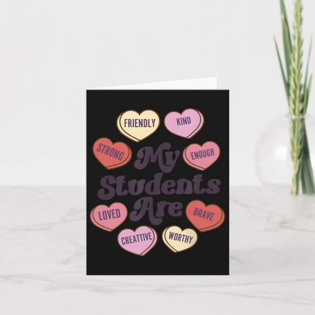 Carte Professeur Valentines Jour Affirmations positives  (Devant)