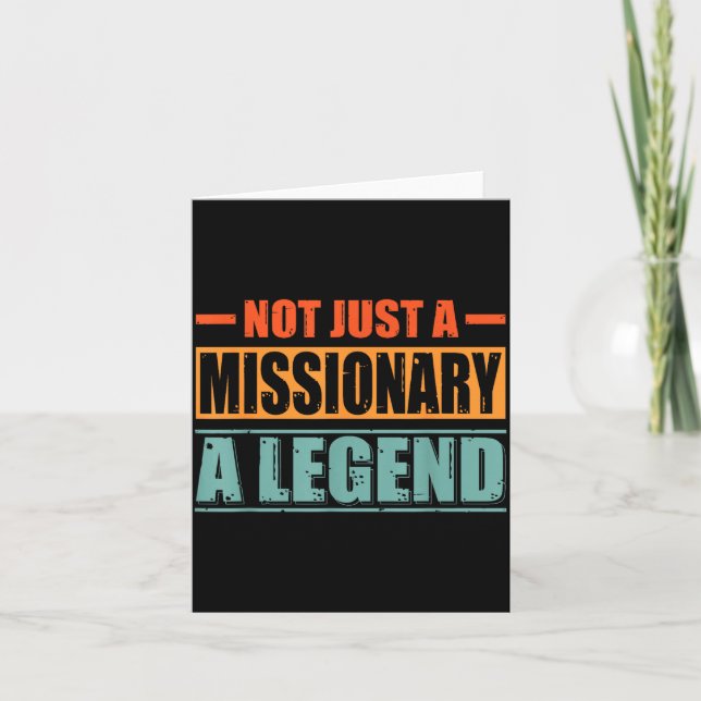Carte Profession Quote Retro Missionary  (Devant)