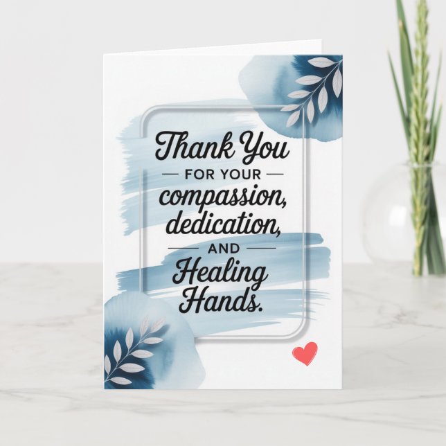 Carte Professional Thank You Card for Doctor (Devant)