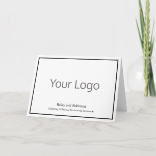 Carte Professionnel Entreprise Votre Logo Note pliée