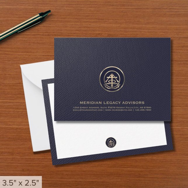 Carte professionnelle Gold Logo Business Note (Créateur téléchargé)