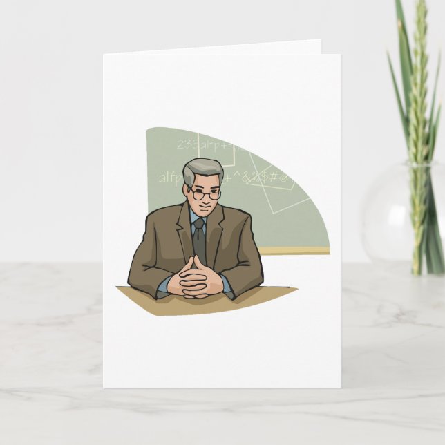 Carte Professor Scholar Male Educator Teacher (Devant)