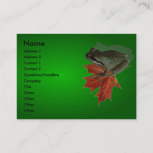 Carte profil de grenouille verte