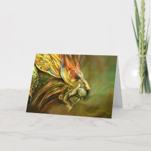 Carte Profil de tête du lion de l'Imaginaire mystique