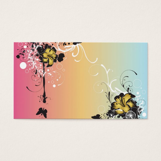 Carte profil floral (Devant)