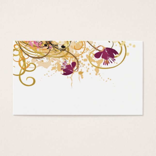 Carte profil floral (Devant)