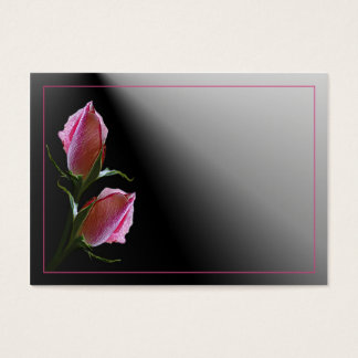 Carte profil noir Rose double