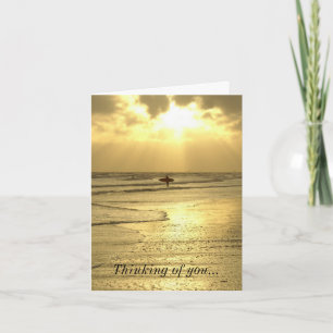 Carte Profitez de la plage au coucher du soleil Penser à