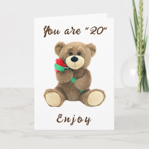 Carte **PROFITEZ DE VOTRE **20e** ANNIVERSAIRE! ! !** Ca