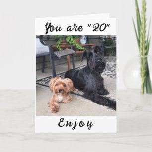 Carte **PROFITEZ DE VOTRE **20e** ANNIVERSAIRE! ! !** Ca
