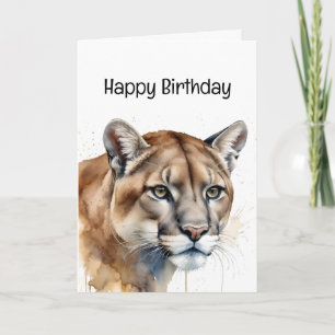 Carte Profitez de votre Anniversaire Cougar Mountain Lio