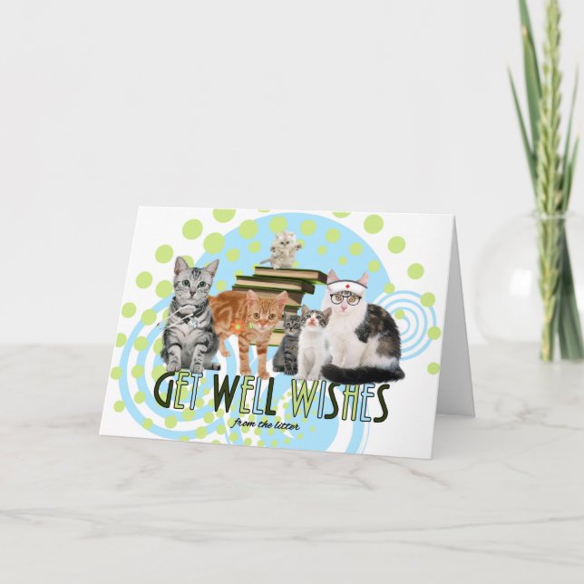 Carte Profitez des chats mignons de groupe comme médecin (Devant)