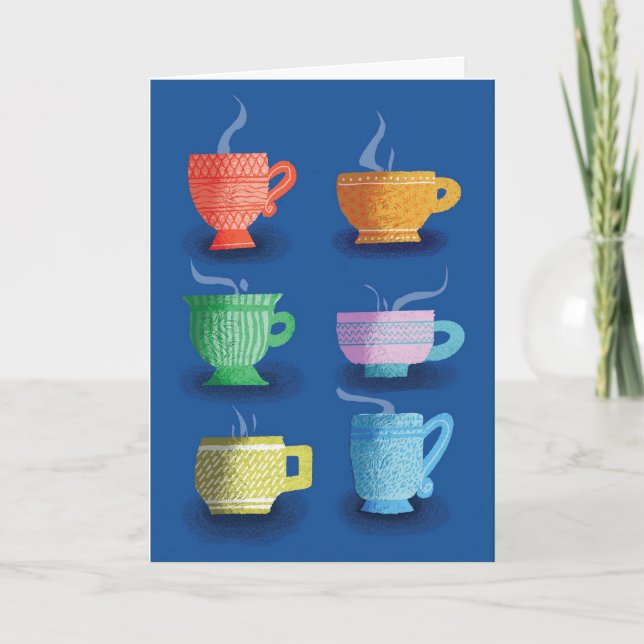 Carte Profitez du groupe Six tasses de liquide à vapeur (Devant)