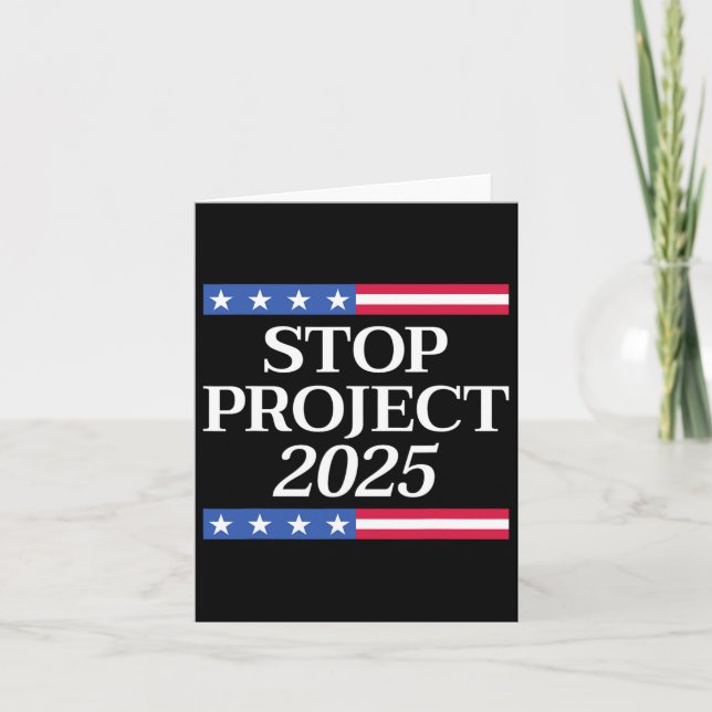 Carte Projet 2025 Anti Trump Drapeau américain Femmes po (Devant)