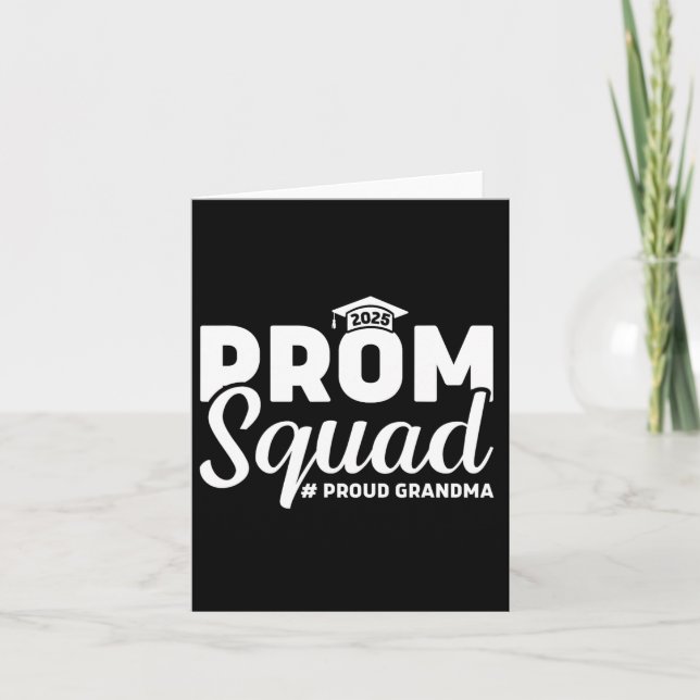 Carte Prom Squad 2025 Fier Grand-mère Diplômé Prom Cl De (Devant)