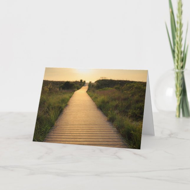 Carte Promenade en bois vers la plage (Devant)