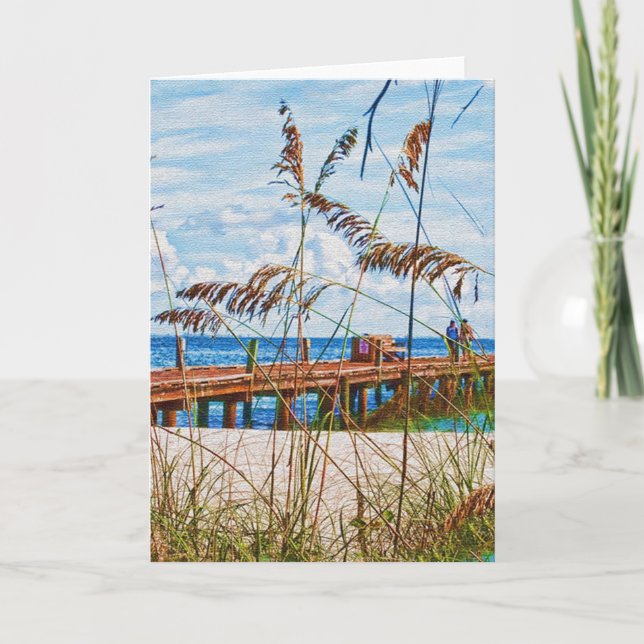 Carte Promenade sur la plage (Devant)