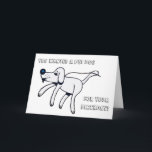 Carte Promenades, Doggy.<br><div class="desc">Un nouveau chien de compagnie,  mais beaucoup plus facile à posséder! Une carte d'anniversaire pour vous sortir de l'hameçon,  bon cadeau!</div>