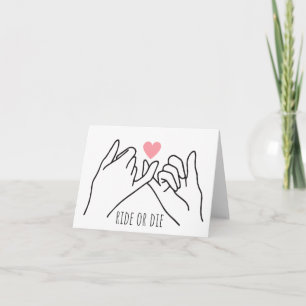 Carte Promesse Carte Promesse Carton ou Die Pinkie