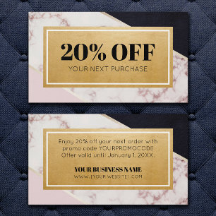 Carte Promo Code Couleur Bloc Coupon