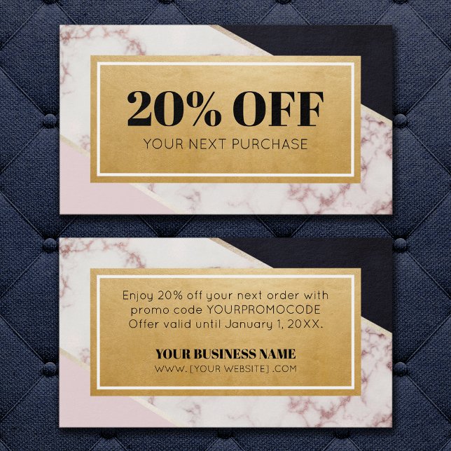 Carte Promo Code Couleur Bloc Coupon (Créateur téléchargé)