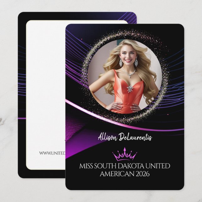 Carte promo de pageant de luxe Glimmer Dust (Devant / Derrière)