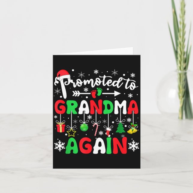 Carte Promoted To Grandma Again Christmas Pregnancy Anno (Devant)