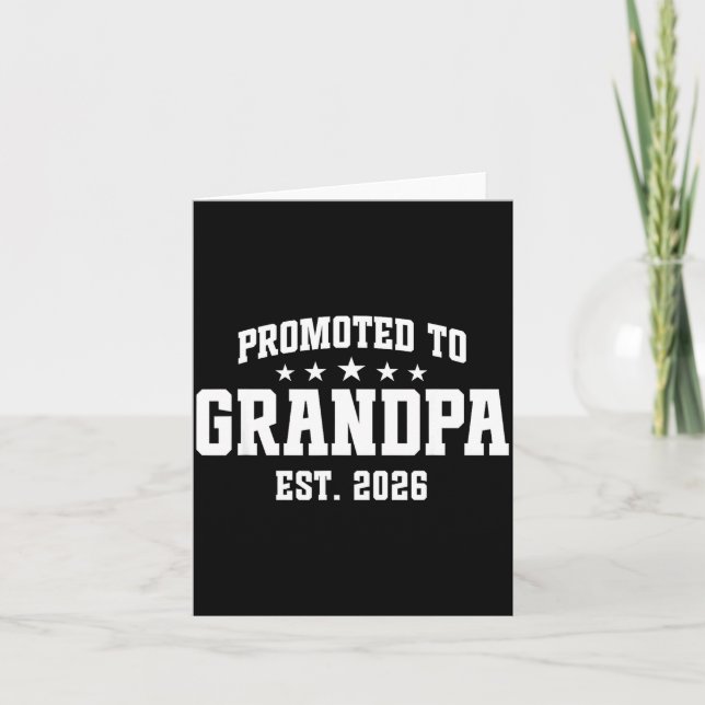 Carte Promoted To Grandpa Est. 2026 Grandparent Baby Ann (Devant)